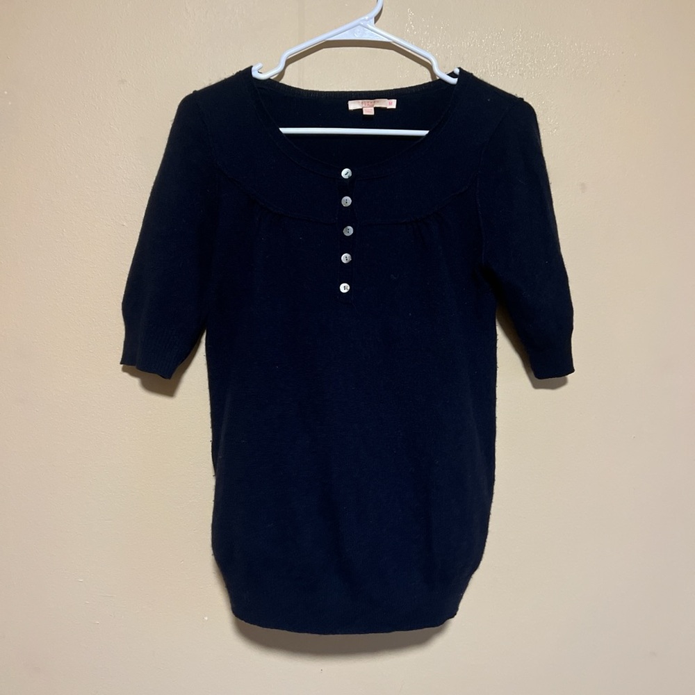 Calypso st. Barth Navy blue cashmere sweater top with buttons size M women’s
